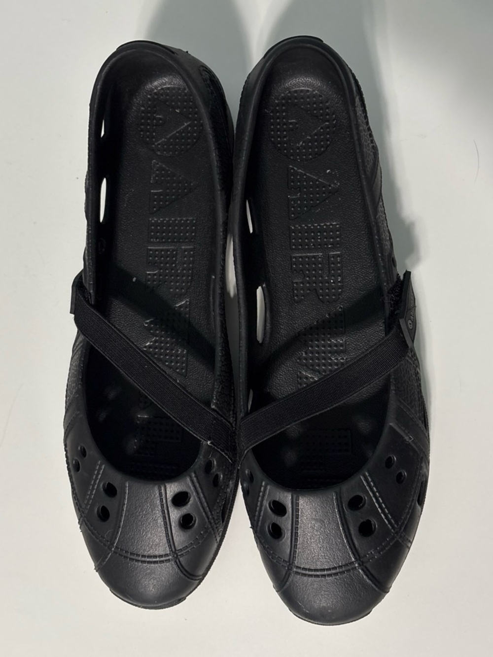 Airwalk Croc style Slip-On Mary Jane Flats - Black